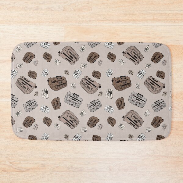 Item preview, Braillers. Illustration of braille typing device. Sepia tone repeating pattern. designed and sold by LayerCakeDigDes.