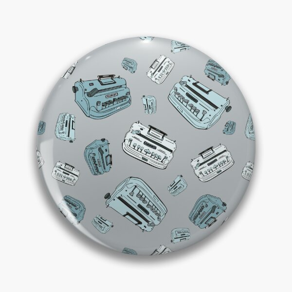 Item preview, Braillers. llustration of braille typing device. Grey green repeating pattern. designed and sold by LayerCakeDigDes.