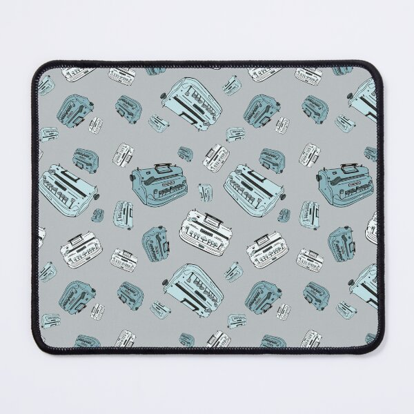 Item preview, Braillers. llustration of braille typing device. Grey green repeating pattern. designed and sold by LayerCakeDigDes.