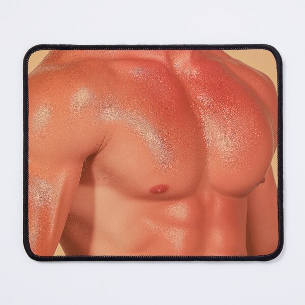 Item preview, Retro American Shirtless Tanned Sexy Blonde Male Portrait designed and sold by Atlas Kai.