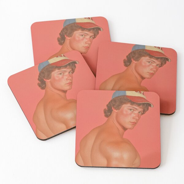 Item preview, Retro Shirtless Sexy Baseball Cap Athlete Portrait designed and sold by Atlas Kai.