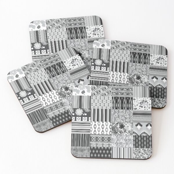 Item preview, Grey Patchwork Patterns designed and sold by Sharon Schwalbe.
