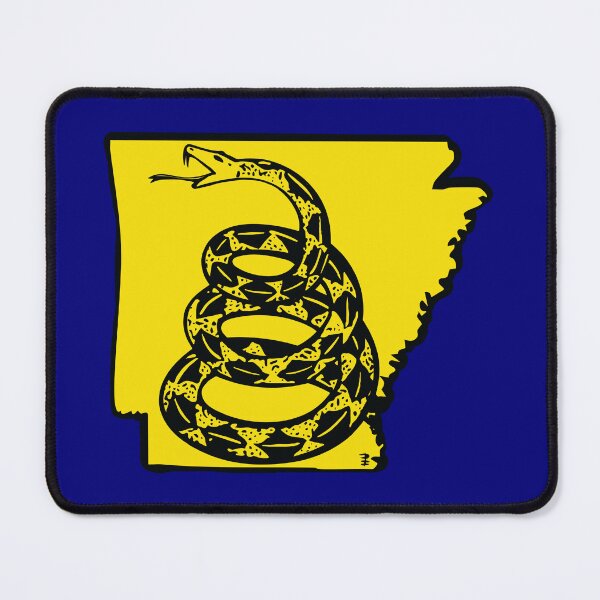 Item preview, Copy of MISSOURIAN  - Libertarian - Don't Tread On Me Gadsden Snake on  MISSOURI   Map on Blue default background, #020279 designed and sold by pelagio.