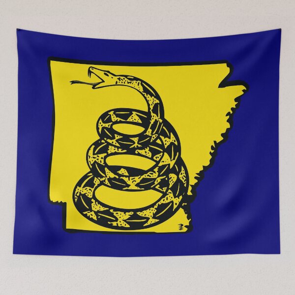 Item preview, Copy of MISSOURIAN  - Libertarian - Don't Tread On Me Gadsden Snake on  MISSOURI   Map on Blue default background, #020279 designed and sold by pelagio.