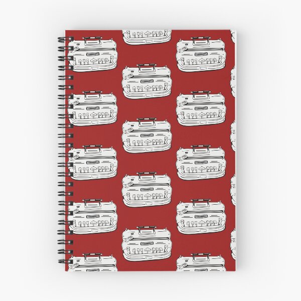 Item preview, Brailler. Black line illustration front view. Red designed and sold by LayerCakeDigDes.