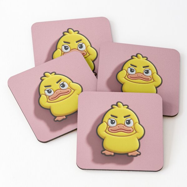 Item preview, Angry Cute Duck Cartoon | Bold Yellow Kawaii Expression designed and sold by Viral-Threads.