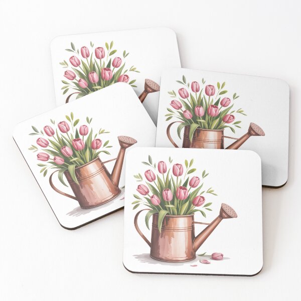 Item preview, Tulips in watering can designed and sold by jkrphoto.
