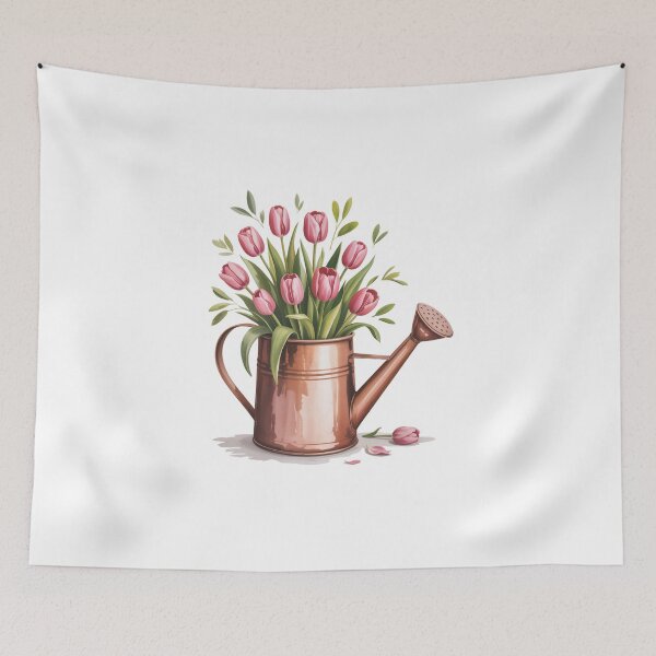 Item preview, Tulips in watering can designed and sold by jkrphoto.