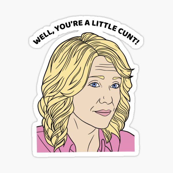 Aperçu de l'œuvre Autocollant avec citation du film « Mes meilleures amies » – Mème drôle de Kristen Wiig créée et vendue par Kelsey's Craft Haus.