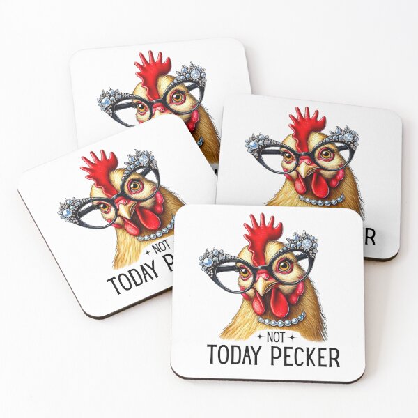 Item preview, Not Today Pecker Crazy Chicken Lady  designed and sold by ManiaGrania.