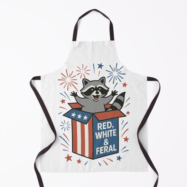 Item preview, Red White And Feral Racoon designed and sold by Zeemazoo.
