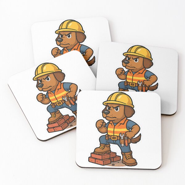 Item preview, Hardworking Construction Dog at Work designed and sold by Anime and 90s Style.