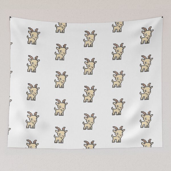 Item preview, Pixeled goat (cream) designed and sold by Brain Fart Buffet.