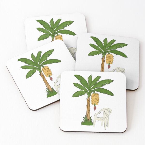 Item preview, Plastic Chair and Banana Tree (Watercolor) designed and sold by byebyesally.