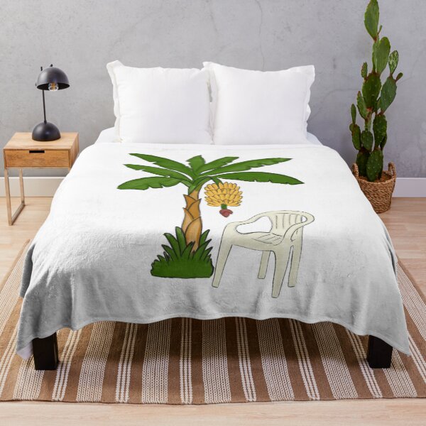 Item preview, Plastic Chair and Banana Tree (Watercolor) designed and sold by byebyesally.