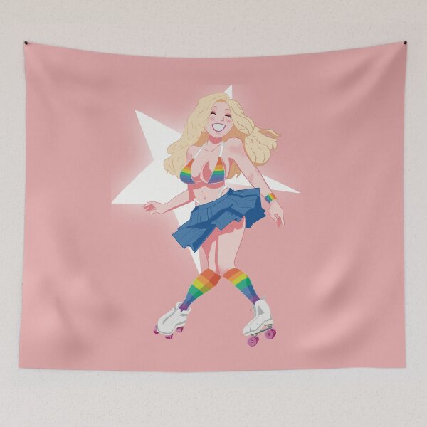 Item preview, Rainbow Star - Roller Girl designed and sold by dartsyart.