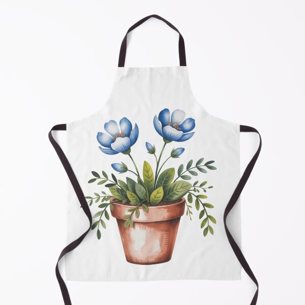 Item preview, blue potted flowers designed and sold by jkrphoto.