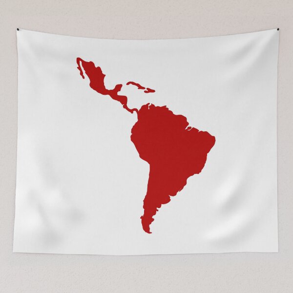 Item preview, Latin America Map in Red designed and sold by byebyesally.