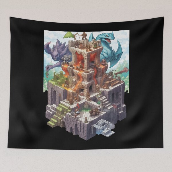 Item preview, 3D Isometric Dungeon & Dragon designed and sold by The Mad Muffin.