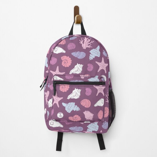 Item preview, sea shell pattern in purple pink blue and white designed and sold by winterpumpkin.