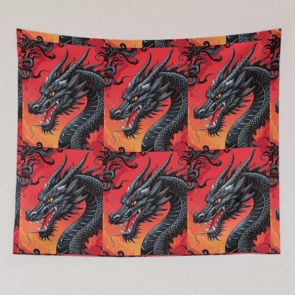 Item preview, Eastern Black Dragon Pattern designed and sold by PatronesKawai.