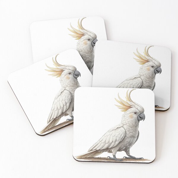 Item preview, Elegant White Cockatoo Illustration Art designed and sold by ForeverPrintsOK.