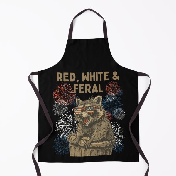 Item preview, Red White And Feral Racoon designed and sold by Zeemazoo.