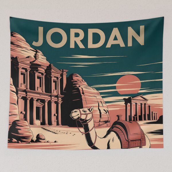 Item preview, Jordan: Vintage Adventure – Petra, Wadi Rum & Roman Ruins designed and sold by LSVart.