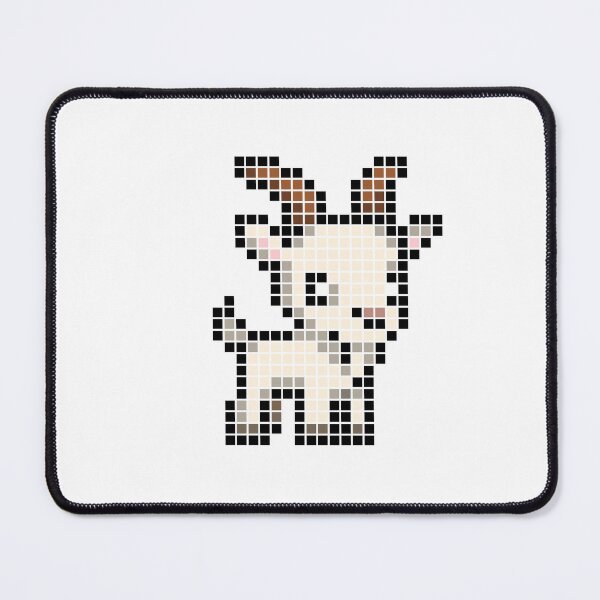 Item preview, Pixeled goat (white) designed and sold by Brain Fart Buffet.