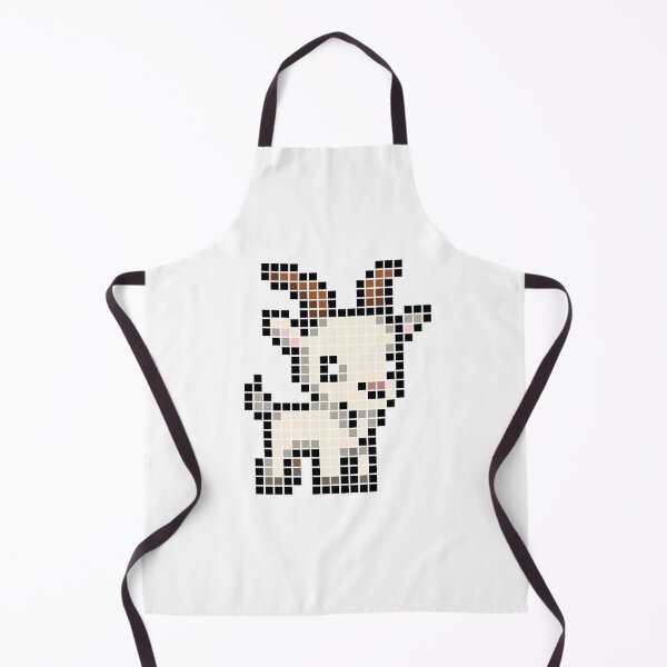 Item preview, Pixeled goat (white) designed and sold by Brain Fart Buffet.