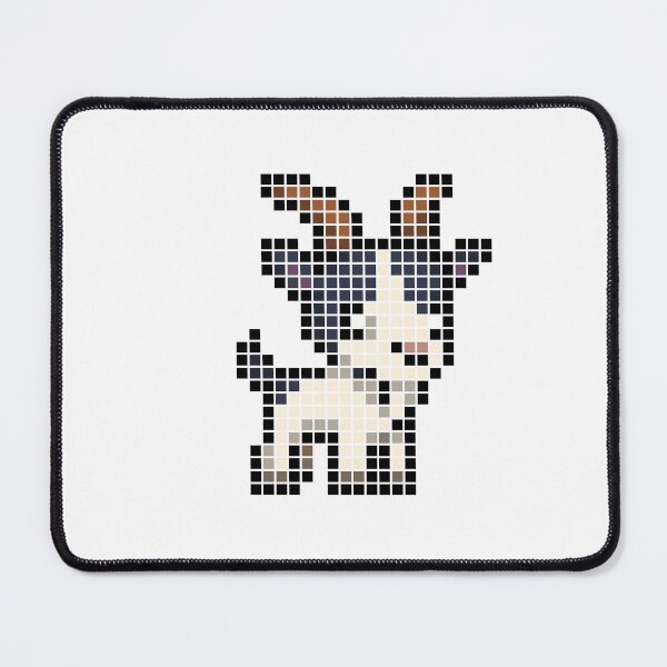 Item preview, Pixeled goat (black and white) designed and sold by Brain Fart Buffet.