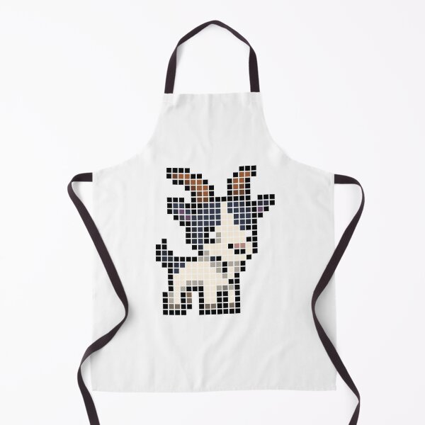 Item preview, Pixeled goat (black and white) designed and sold by Brain Fart Buffet.