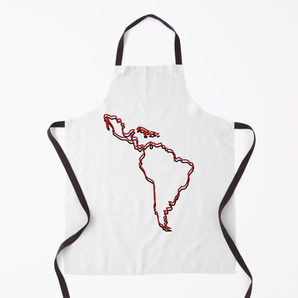 Item preview, Outline of Latin America in Red and Black designed and sold by byebyesally.