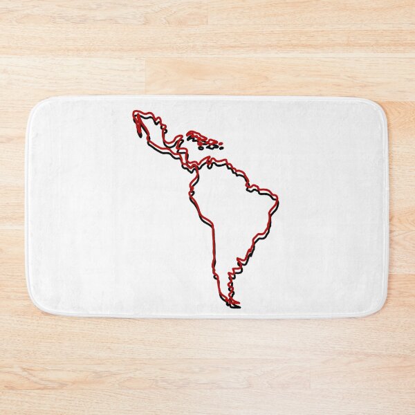 Item preview, Outline of Latin America in Red and Black designed and sold by byebyesally.