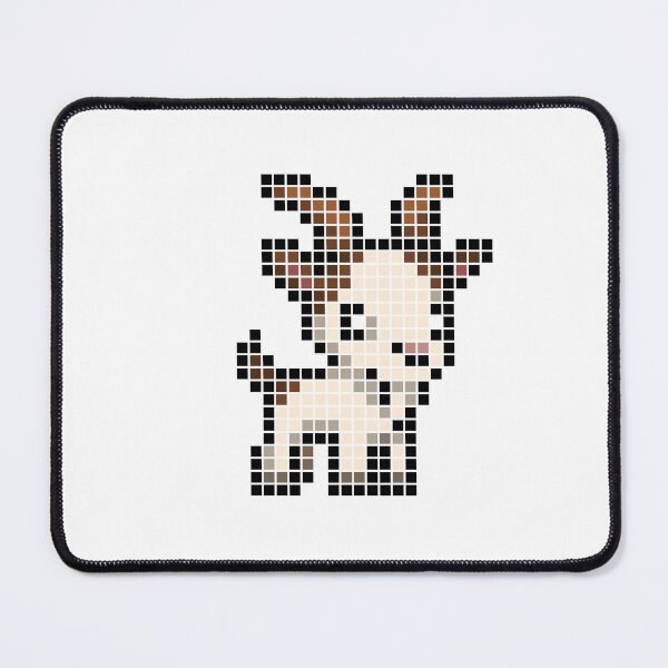 Item preview, Pixeled goat (white and brown) designed and sold by Brain Fart Buffet.