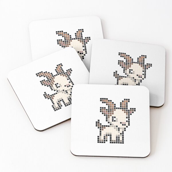 Item preview, Pixeled goat (white and brown) designed and sold by Brain Fart Buffet.