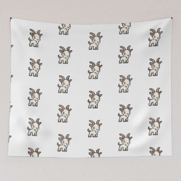 Item preview, Pixeled goat (white and brown) designed and sold by Brain Fart Buffet.