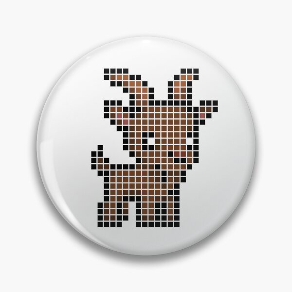 Item preview, Pixeled goat (Brown) designed and sold by Brain Fart Buffet.