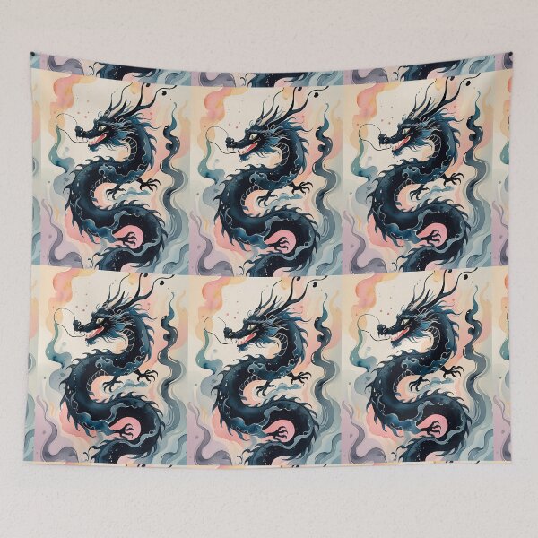 Item preview, Eastern Black Dragon Pattern designed and sold by PatronesKawai.