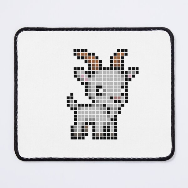 Item preview, Pixeled goat (Grey) designed and sold by Brain Fart Buffet.