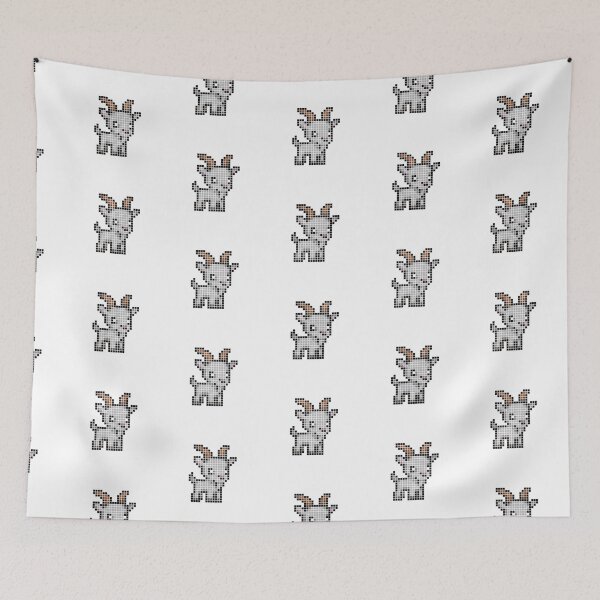 Item preview, Pixeled goat (Grey) designed and sold by Brain Fart Buffet.