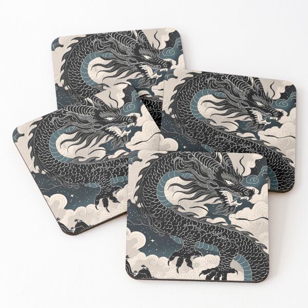 Item preview, Eastern Black Dragon Pattern designed and sold by PatronesKawai.