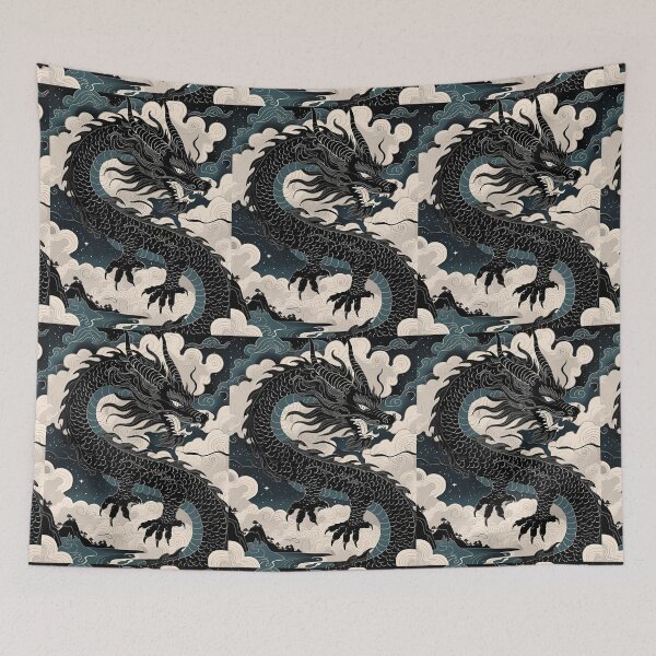 Item preview, Eastern Black Dragon Pattern designed and sold by PatronesKawai.