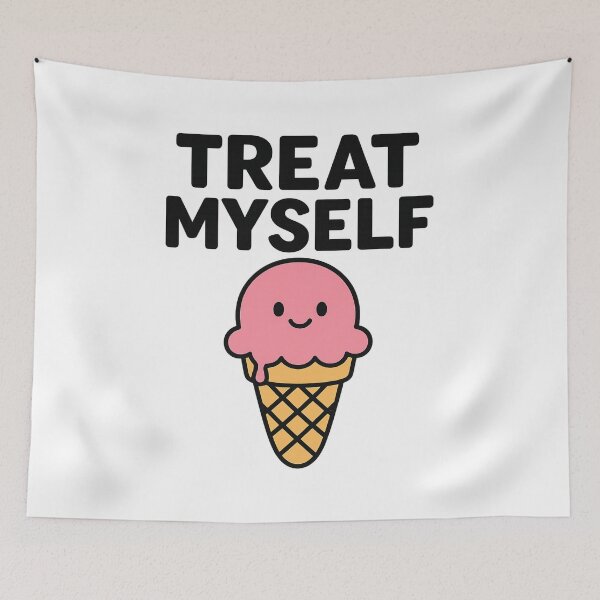 Item preview, Treat Myself – Cute Self Care Ice Cream Design designed and sold by Duckish Store.