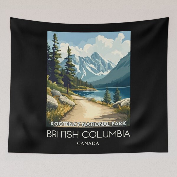 Item preview, A Pop Art Illustration of Kootenay National Park - Canada  designed and sold by StudioRedKoala.