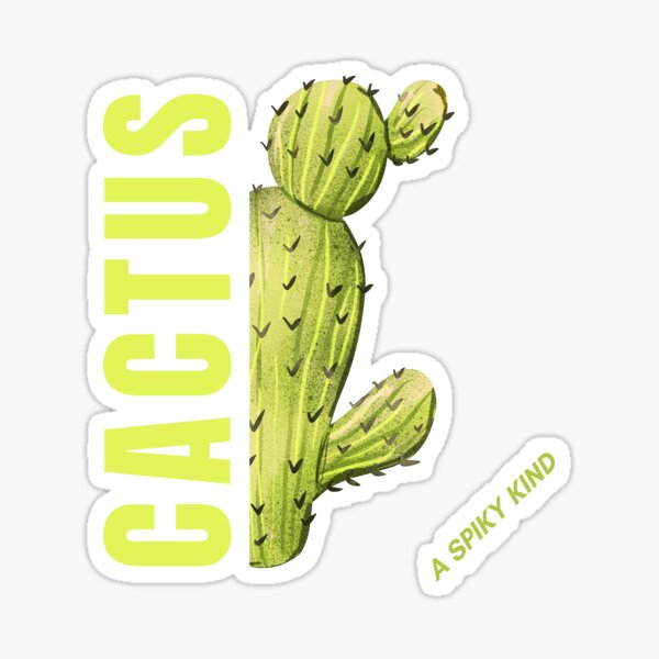 Item preview, Cactus Watercolor Art – Bold Botanical Design with "A Spiky Kind" text (light) designed and sold by ScribbleGremlin.