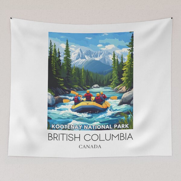 Item preview, A Pop Art Illustration of Kootenay National Park - Canada  designed and sold by StudioRedKoala.
