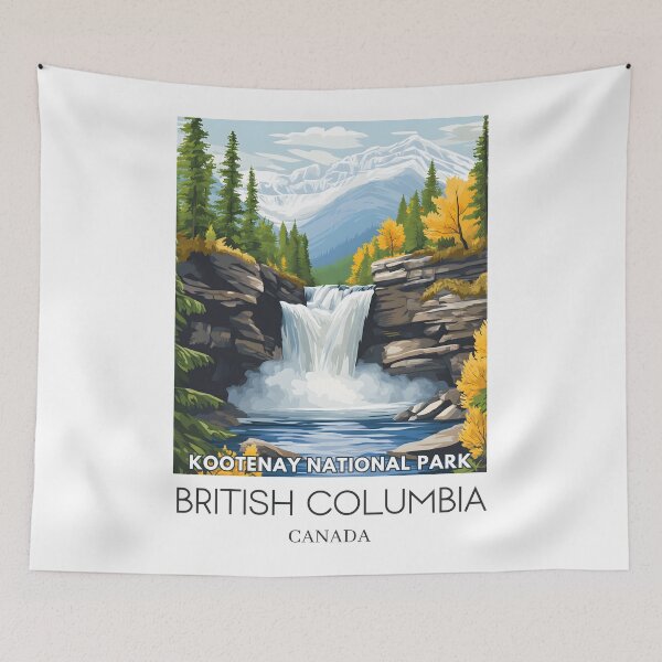 Item preview, A Pop Art Illustration of Kootenay National Park - Canada  designed and sold by StudioRedKoala.