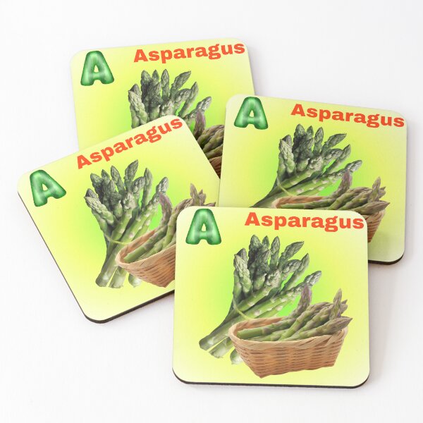 Item preview, A, letter like asparagus, alphabet designed and sold by ToscaniArt.