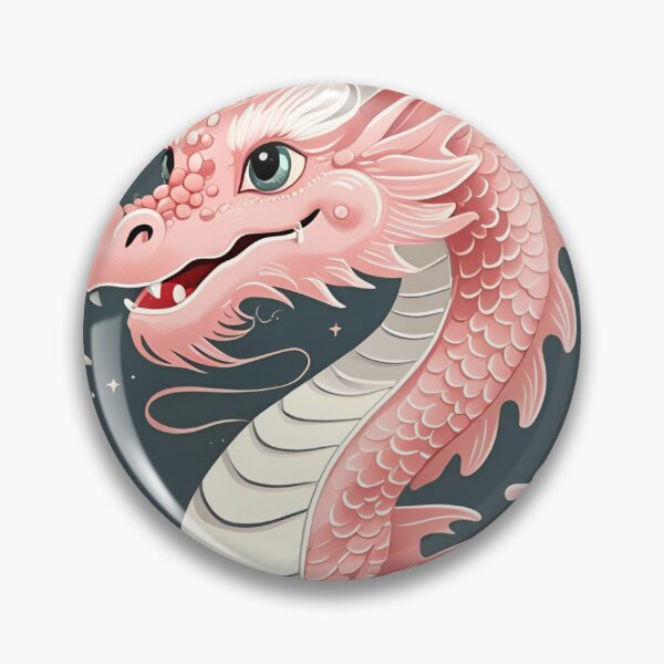 Item preview, Eastern Pink Dragon Pattern (Chibi) designed and sold by PatronesKawai.